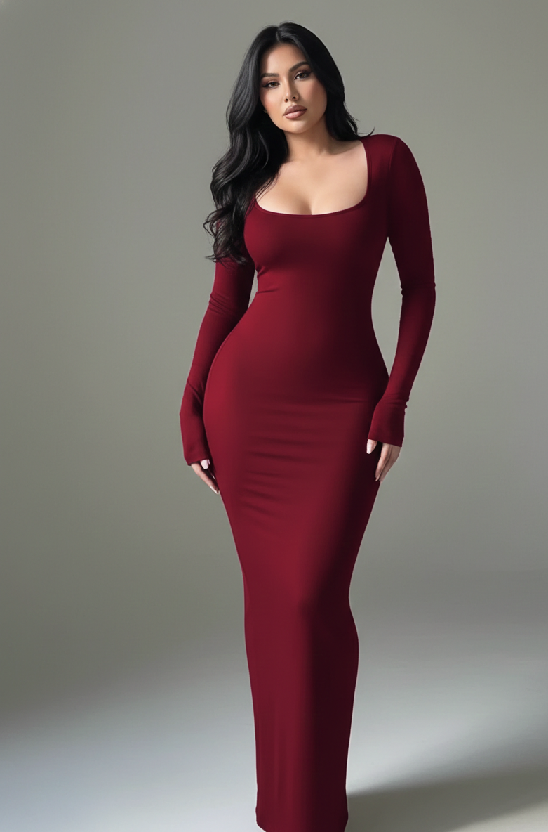 Chic Long Sleeve Black Bodycon
