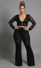 Lace Shirt Pants Co-Ord