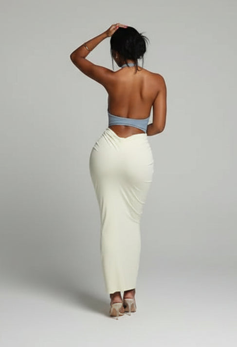 Elegant Halter Sheath Maxi