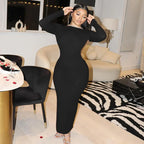 Elegant Backless Black Maxi