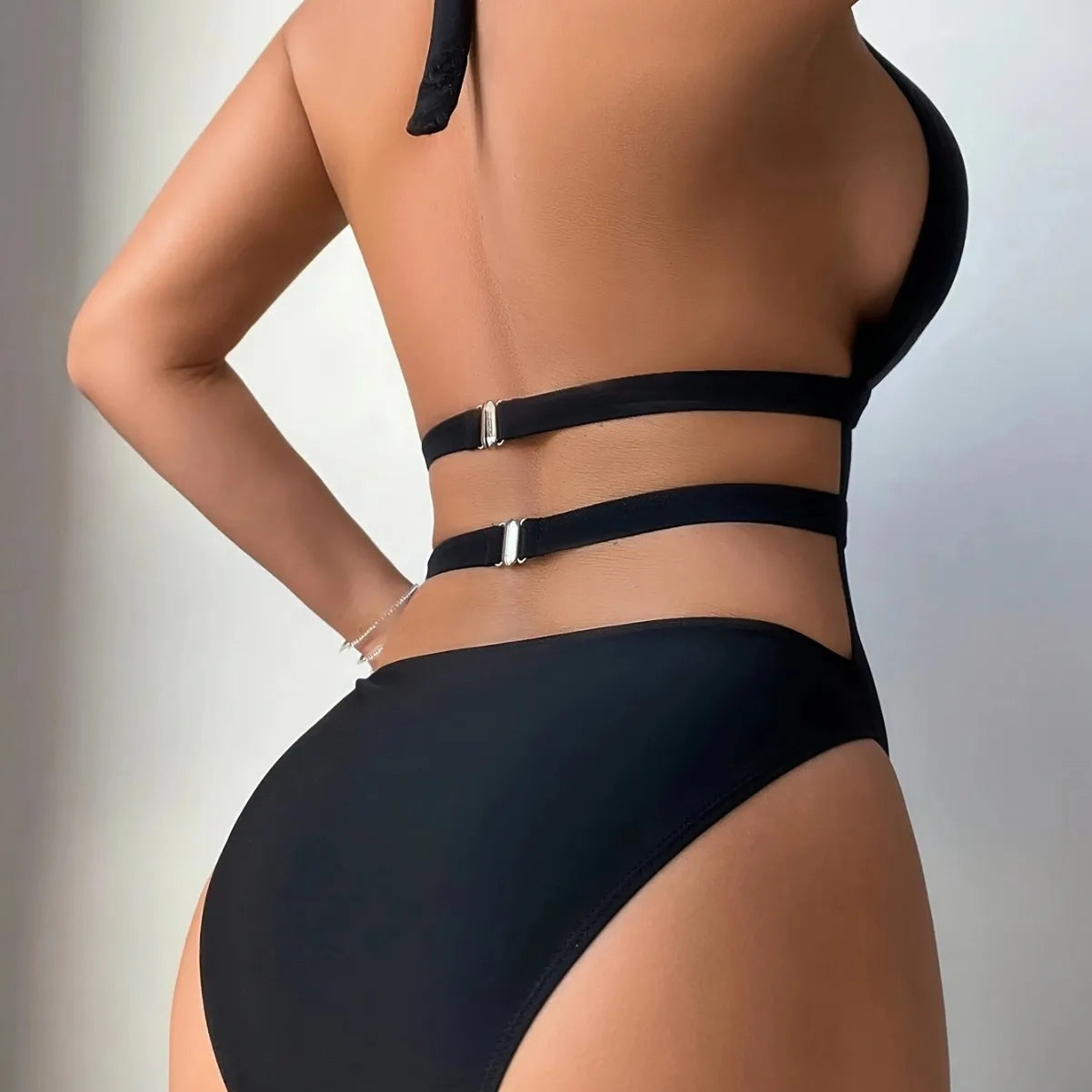 Deep V Mesh One-Piece