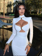 Long Sleeve Sheath Party Dress