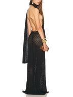 Hollow-Out Halter Maxi