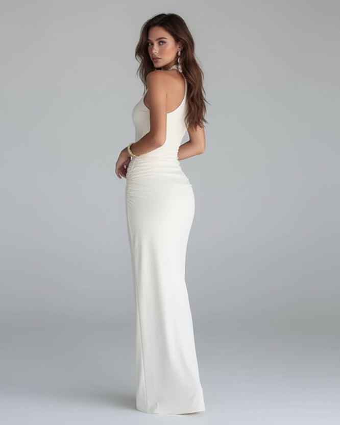 Elegant Sleeveless Pleated Maxi