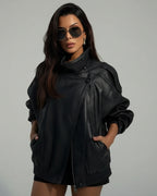 Modern Faux Leather Jacket