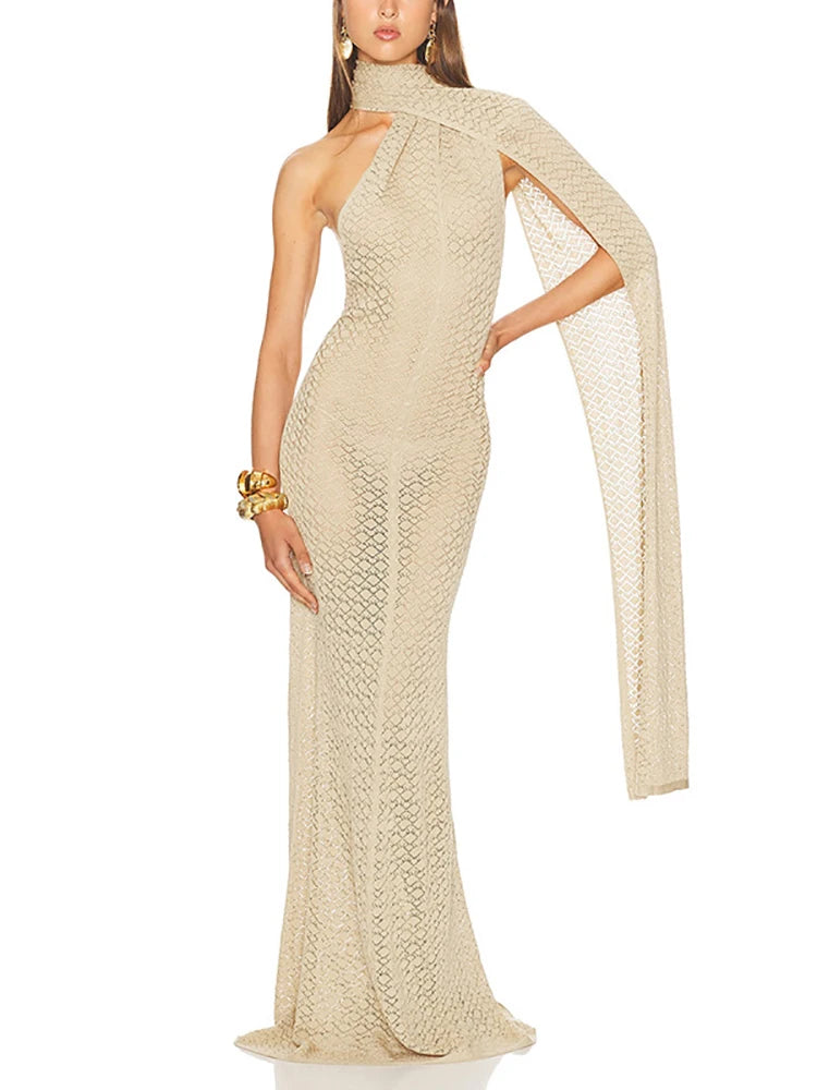 Hollow-Out Halter Maxi