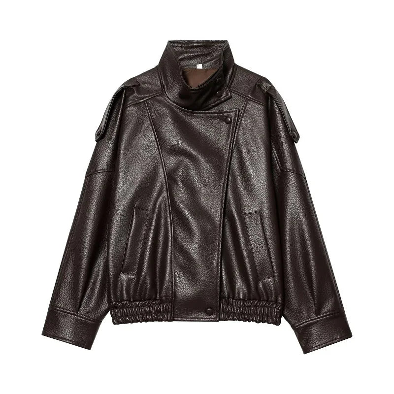 Modern Faux Leather Jacket