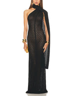 Hollow-Out Halter Maxi