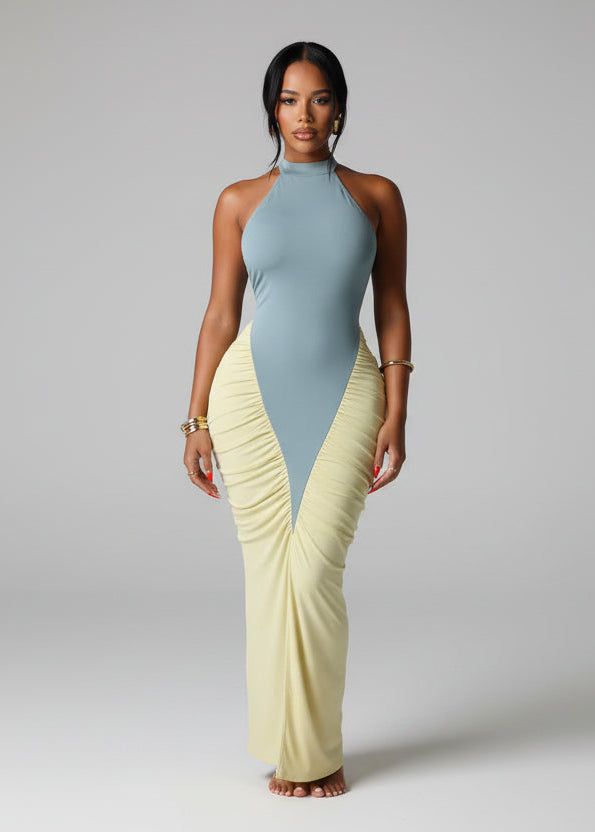 Elegant Halter Sheath Maxi