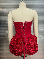 Appliqué Patchwork Mini Dress
