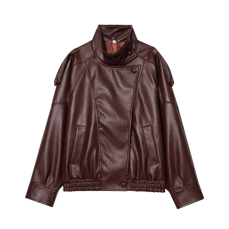 Modern Faux Leather Jacket