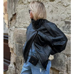 Modern Faux Leather Jacket