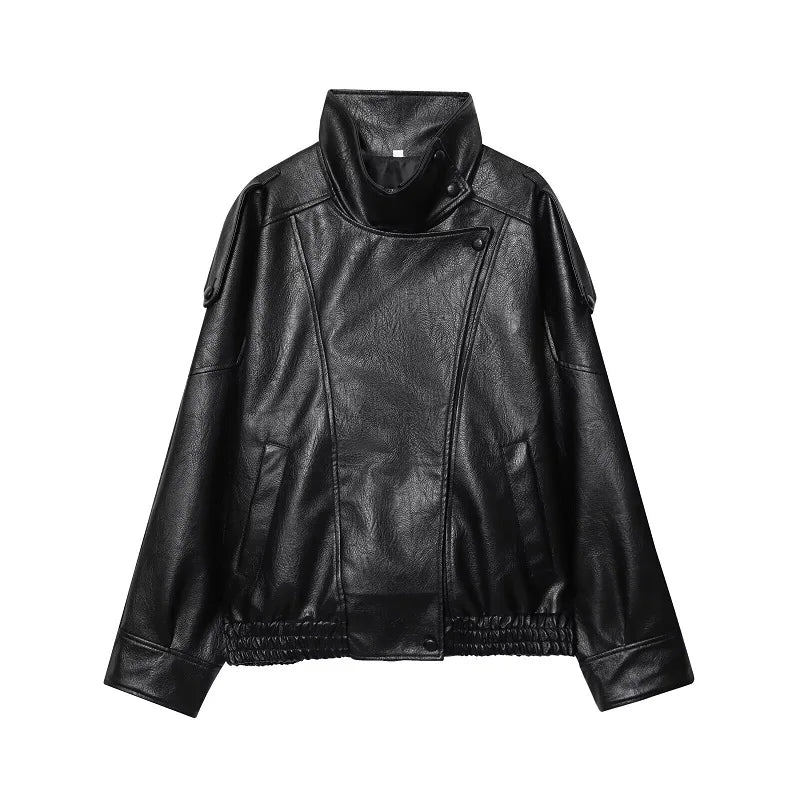 Modern Faux Leather Jacket