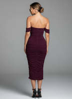 Sweetheart Ruched Midi Dress
