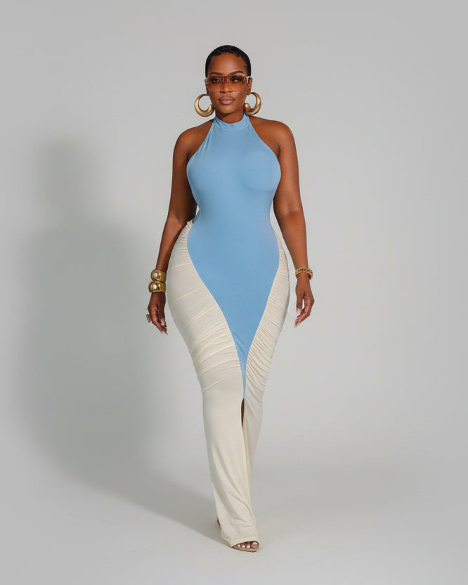 Elegant Halter Sheath Maxi