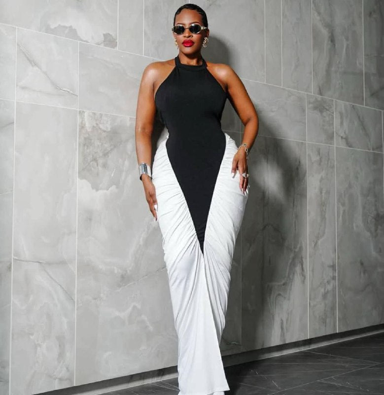 Elegant Halter Sheath Maxi